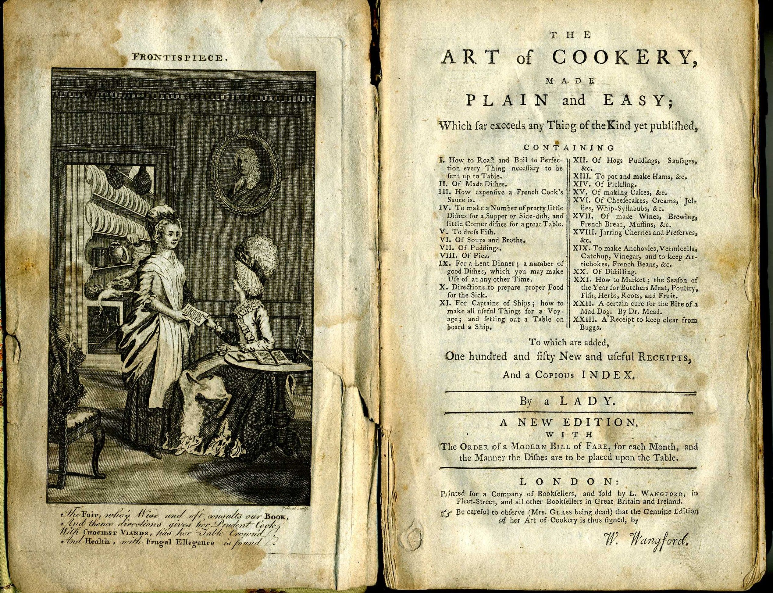 Egy szakácskönyv 1747-ből (forrás: Wikipedia)