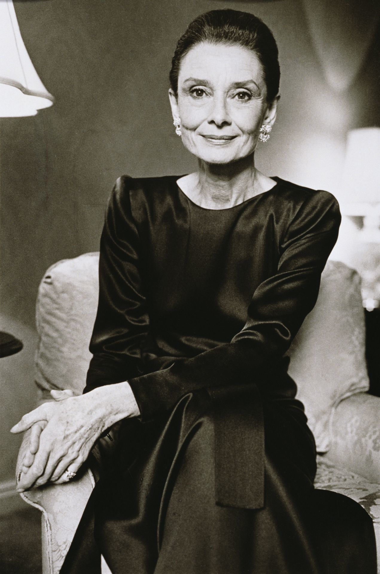 Audrey Hepburn fotója 1990 környékéről.