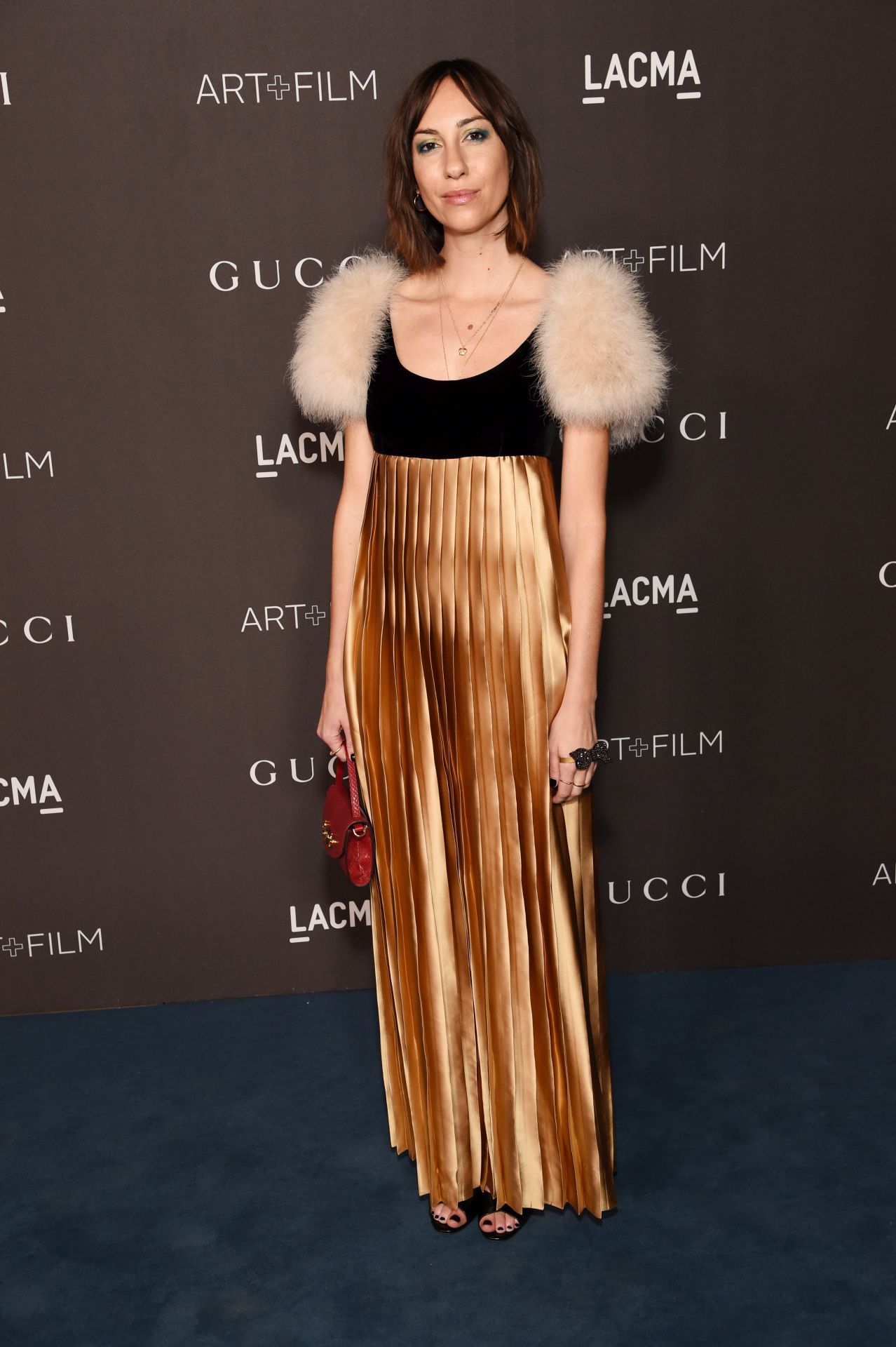 Gia Coppola a 2019-es LACMA-gálán empire fazonú ruhában.