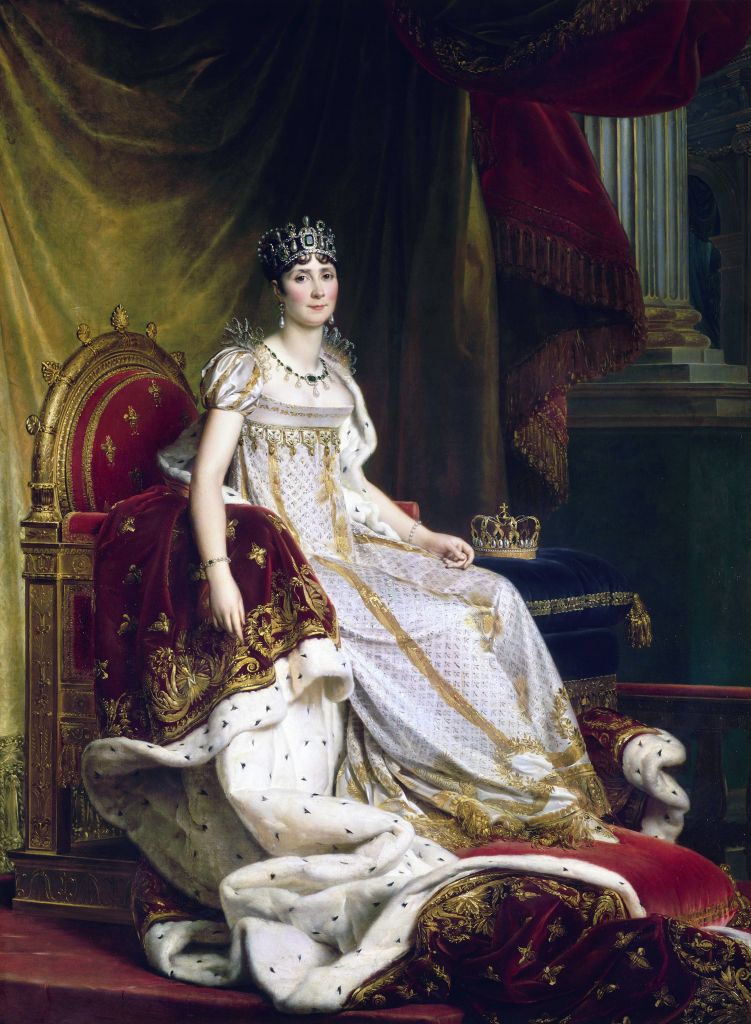 François Gérard festménye Jozefina császárnéról koronázási ruhájában, mely természetesen empire fazonú volt.