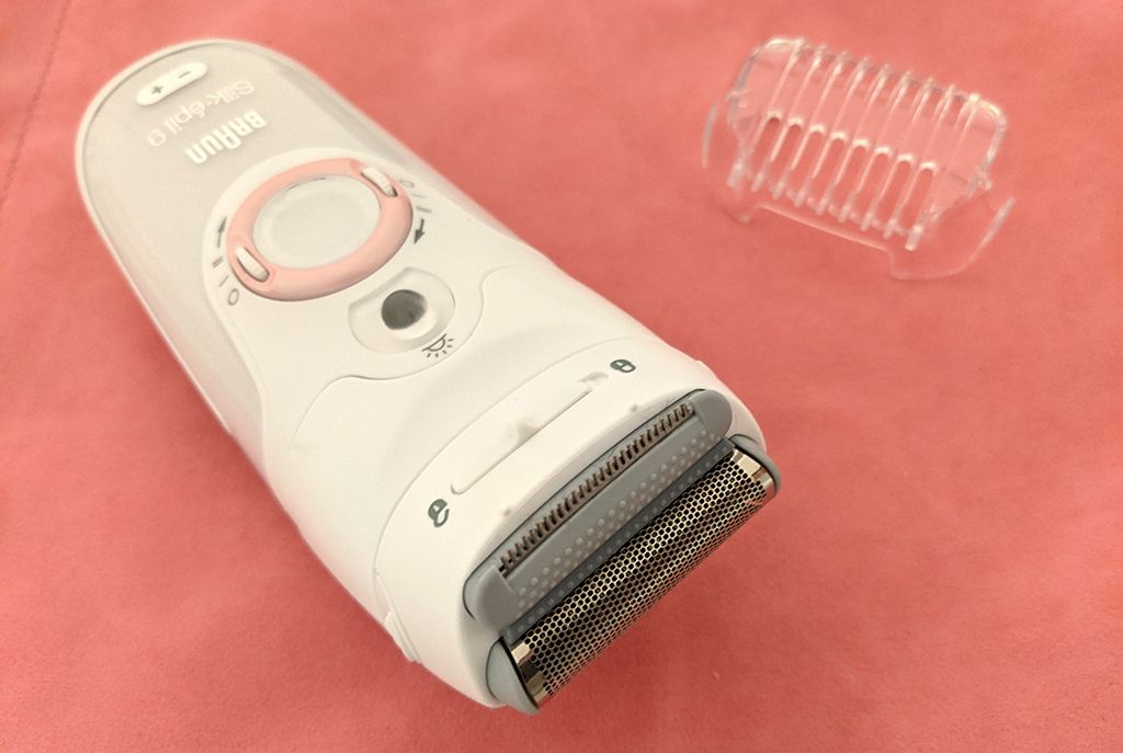 Braun Silk-épil 9 epilátor - a borotvafej trimmelőfunkcióval is rendelkezik.
