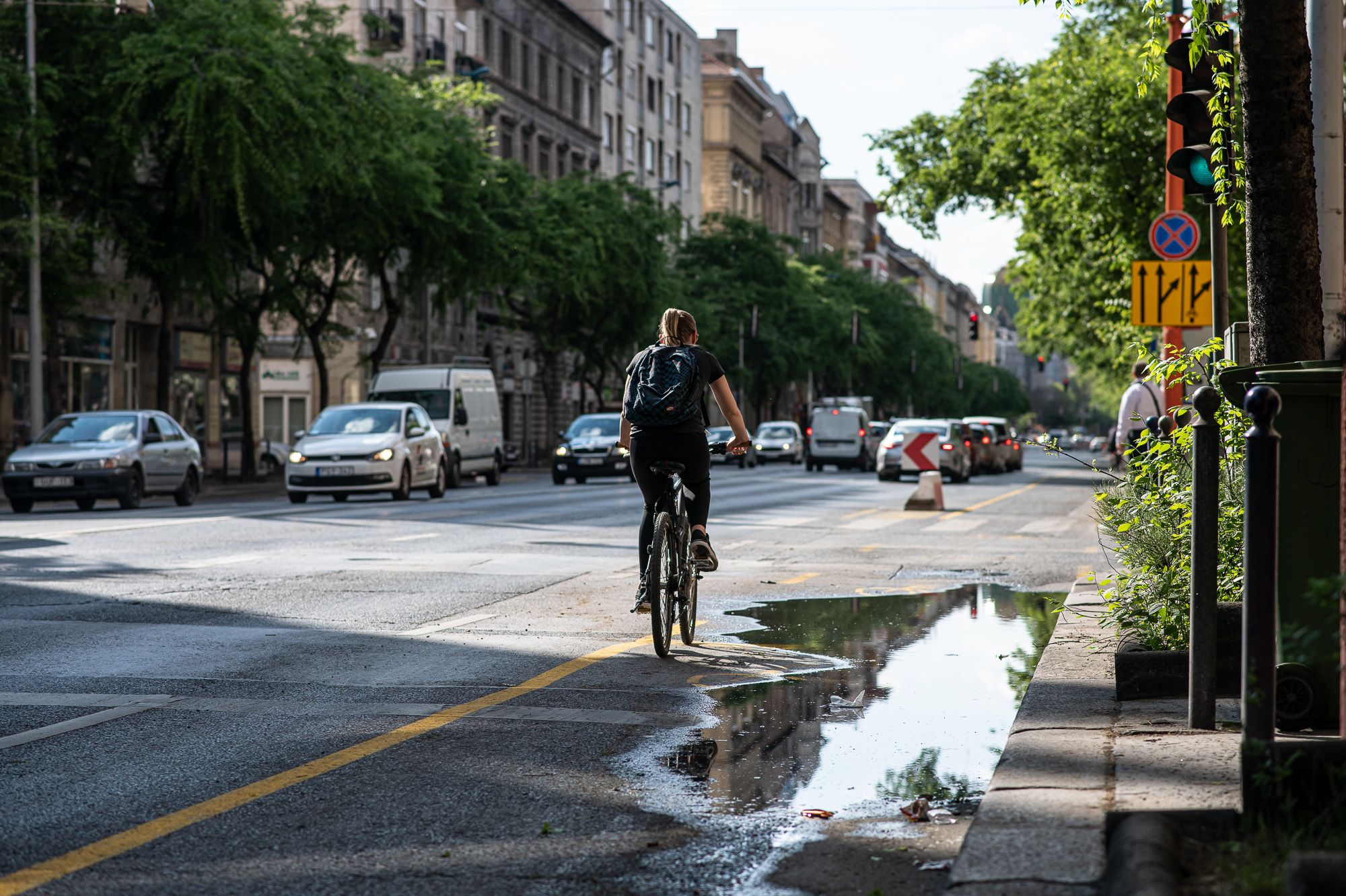 A kerékpárosok élvezik Budapest új bicikliútjait
