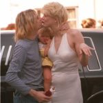 Kurt Cobain, felesége Courtney Love és lányuk, 1993-ban.