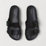fekete csatos papucs - H&M