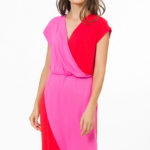 Pink-piros átlapolós ruha - Sense / Fashion Days