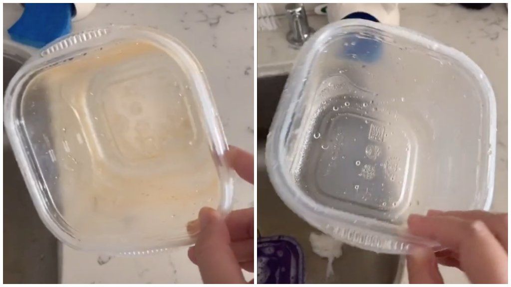 Műanyag edények elmosogatása