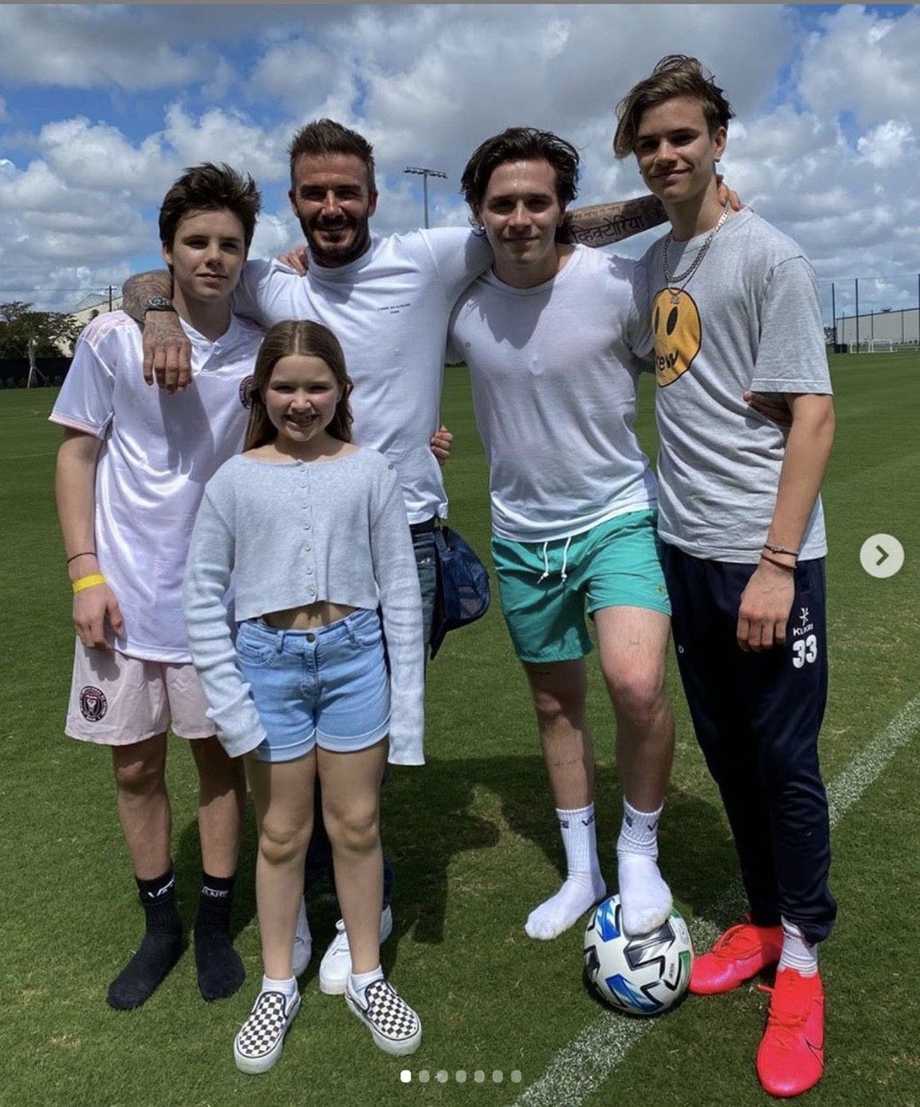 David Beckham a gyermekeivel 