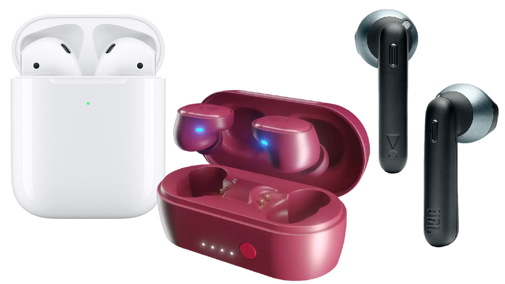 Vezeték nélküli fülhallgatók: 1. Apple AirPods 2 , 2. SKULLCANDY SESH True , 3. JBL Tune 220TWS vezeték nélküli fülhallgató
