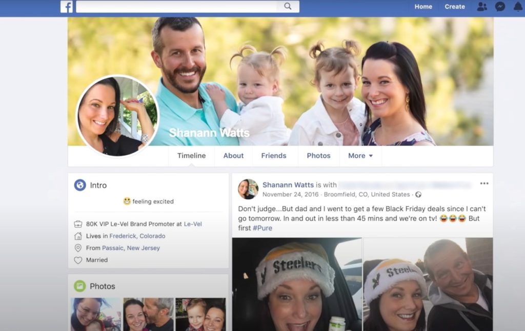 AMERICAN MURDER: THE FAMILY NEXT DOOR, top: Shanann Watts, her husband Chris Watts and their daughters, 2020.,Image: 561610149, License: Rights-managed, Restrictions: , Model Release: no