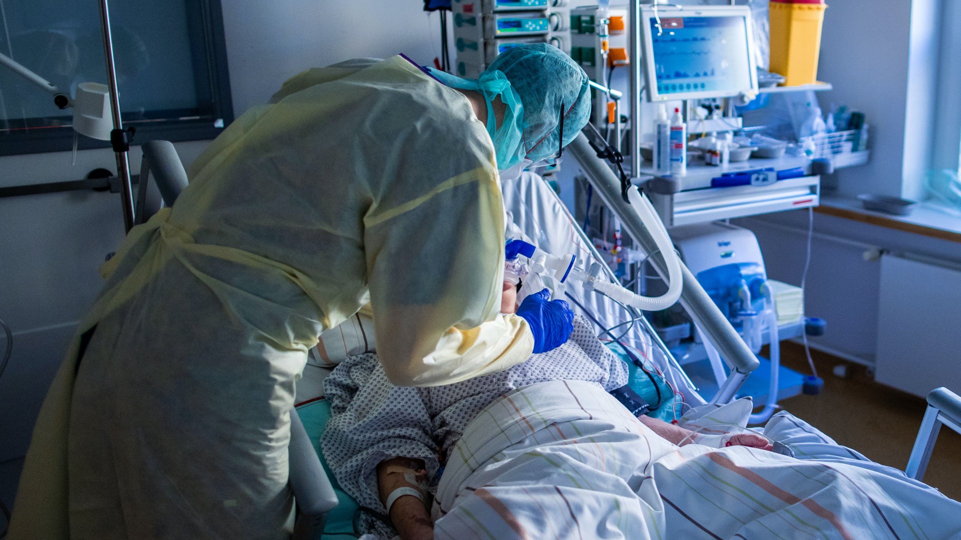 Koronavírusos beteg egy németországi kórházban