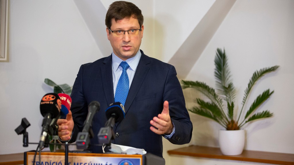 Gulyás Gergely, a Miniszterelnökség vezetője (fotó: MTI/Varga György)