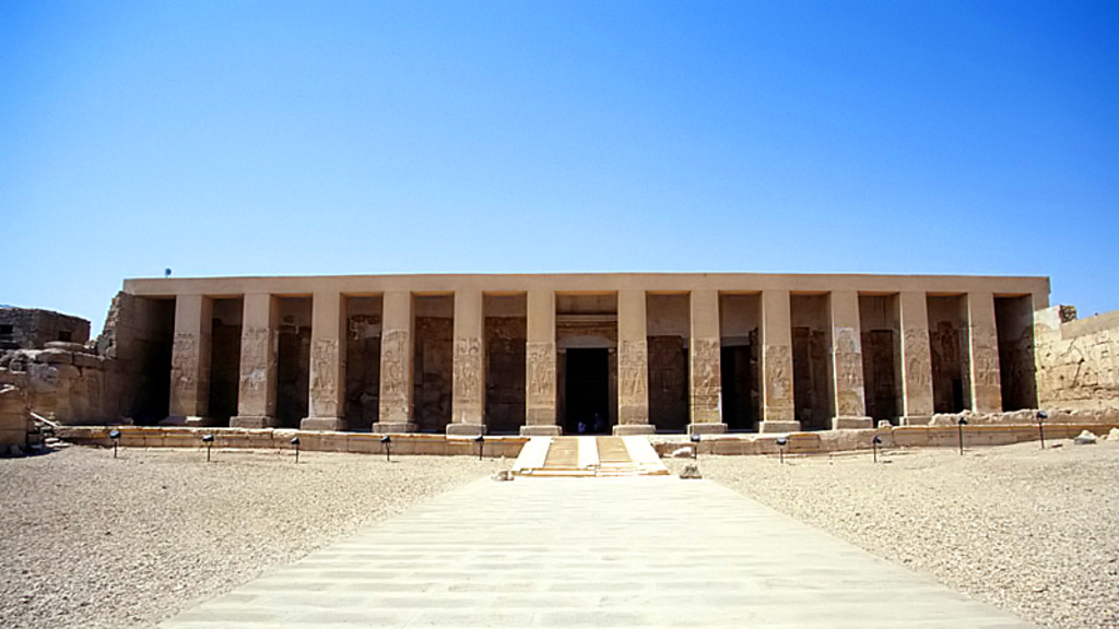 Az egyiptomi Abüdoszban található I. Széthi temploma is (Fotó: Wikipédia)