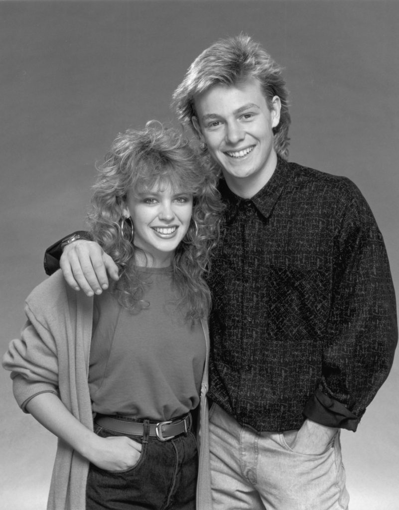 Kylie Minogue és Jason Donovan a Neighbours sztárjai, 1987. (Fotó: Dave Hogan/Hulton Archive/Getty Images)