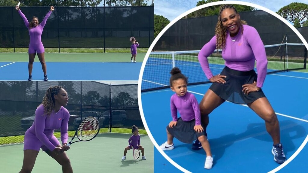 Serena Williams és Olympia a teniszpályán is feltalálják magukat (Fotó: Youtube)
