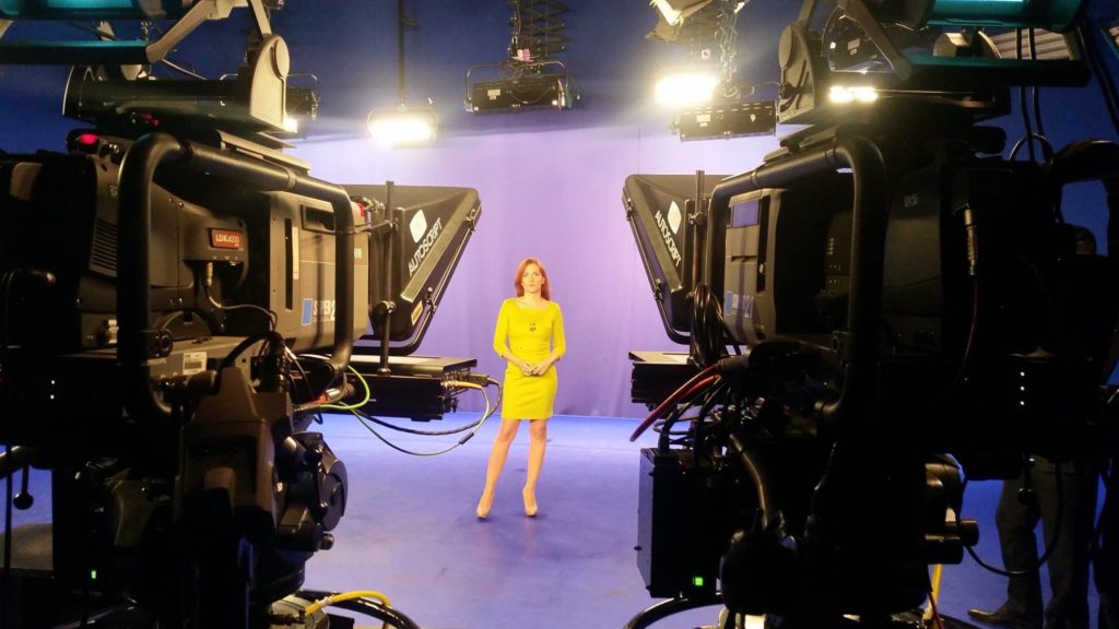 Veress Kriszta a XXI. század stúdiójában (Fotó: RTL Magyarország)