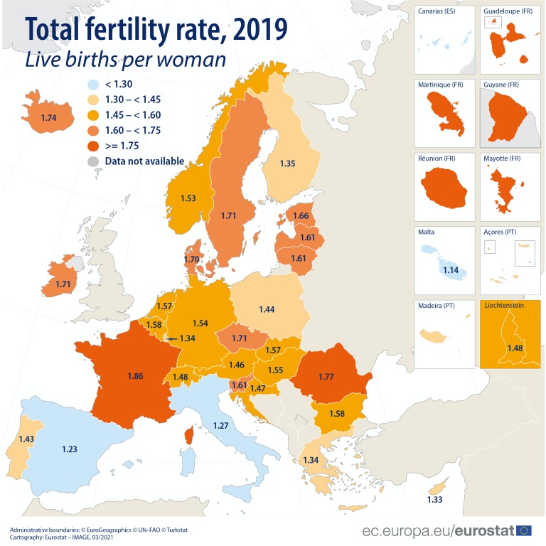 Termékenységi ráta EU