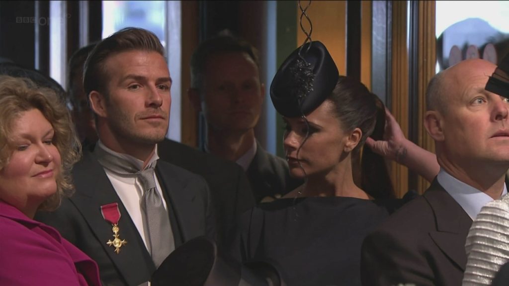 A Beckham házaspár Vilmos herceg esküvőjén