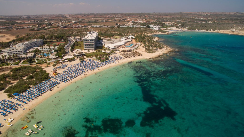 Makronissos strand, Ciprus 