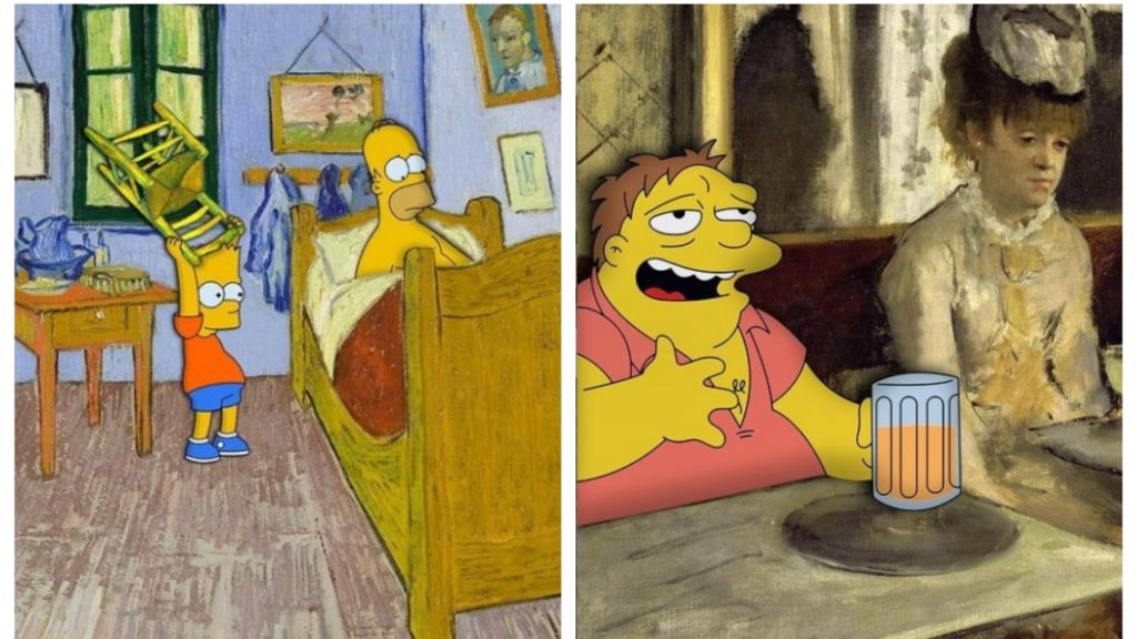 Felugrottak a Simpsonok a világ leghíresebb festményeire