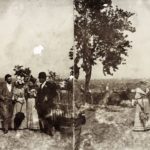 Kilátás az egykori Papsoka település Szent Mihály-templomának romjaitól a Balaton felé. A felvétel 1894-ben készült.