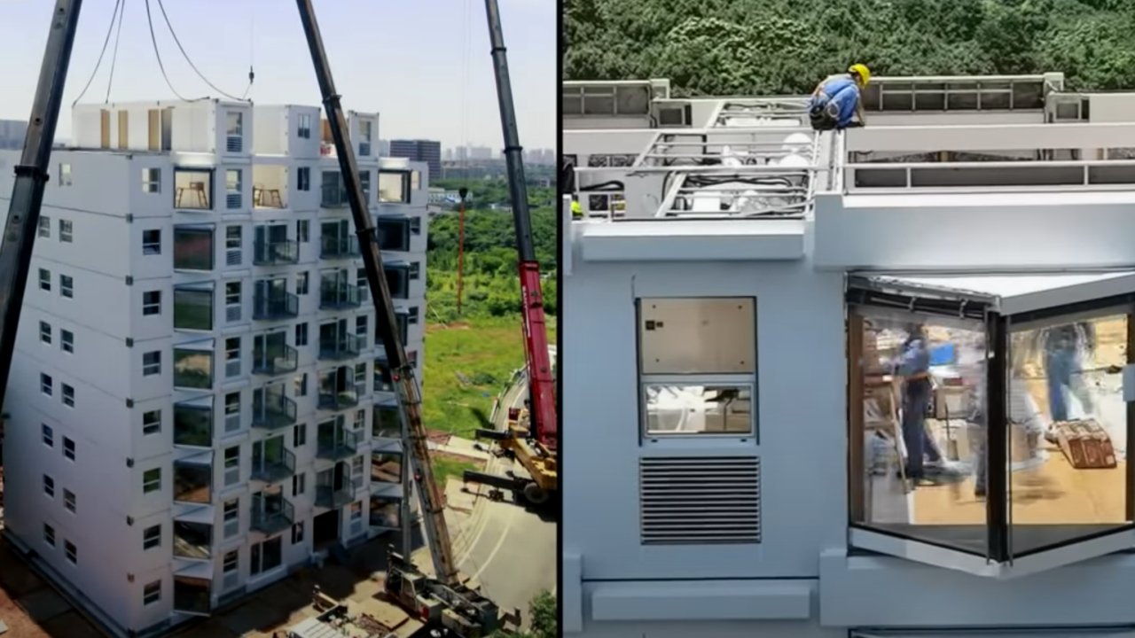 Bámulatos videó: 29 óra alatt felhúznak egy 10 emeletes házat