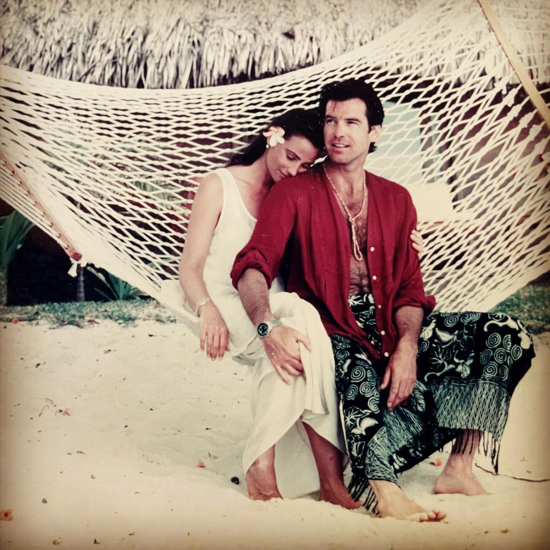 Korai romantikázás Tahitin 1995-ben. Máig egyik legjobb közös utuknak tartják (fotó: Instagram)