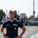 Szélsőjobbos tüntetők a Budapest Pride-on