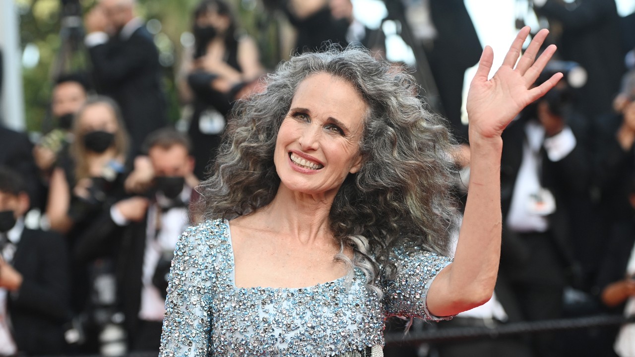 Andie MacDowell a Cannes-i nyitógálán (Kate Green/Getty Images)