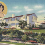 Régi képeslap, amelyeket a turisták gyűjtöttek Hollywoodban: 1938-ban Jane Withers háza igazi látványosságnak számított