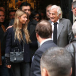 Jean-Paul Belmondo és a lánya, Stella Belmondo Charles Gerard temetésén 2019-ben