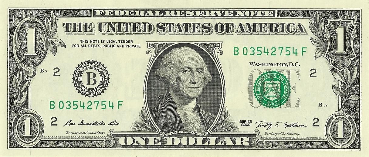 George Washington az egydollároson (fotó: Wikipedia)