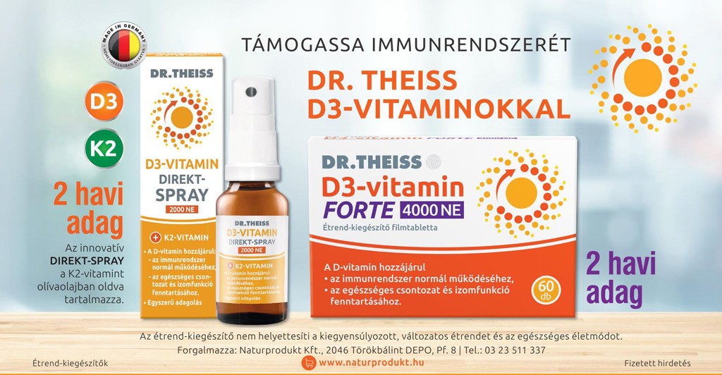 Támogassuk az immunrendszerünket D-vitaminnal! (x)