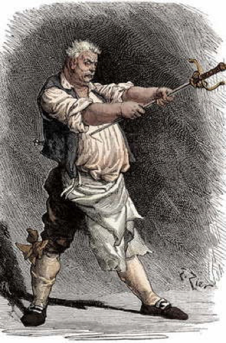 François Vatel a kardjába dől (forrás: Wikipedia)