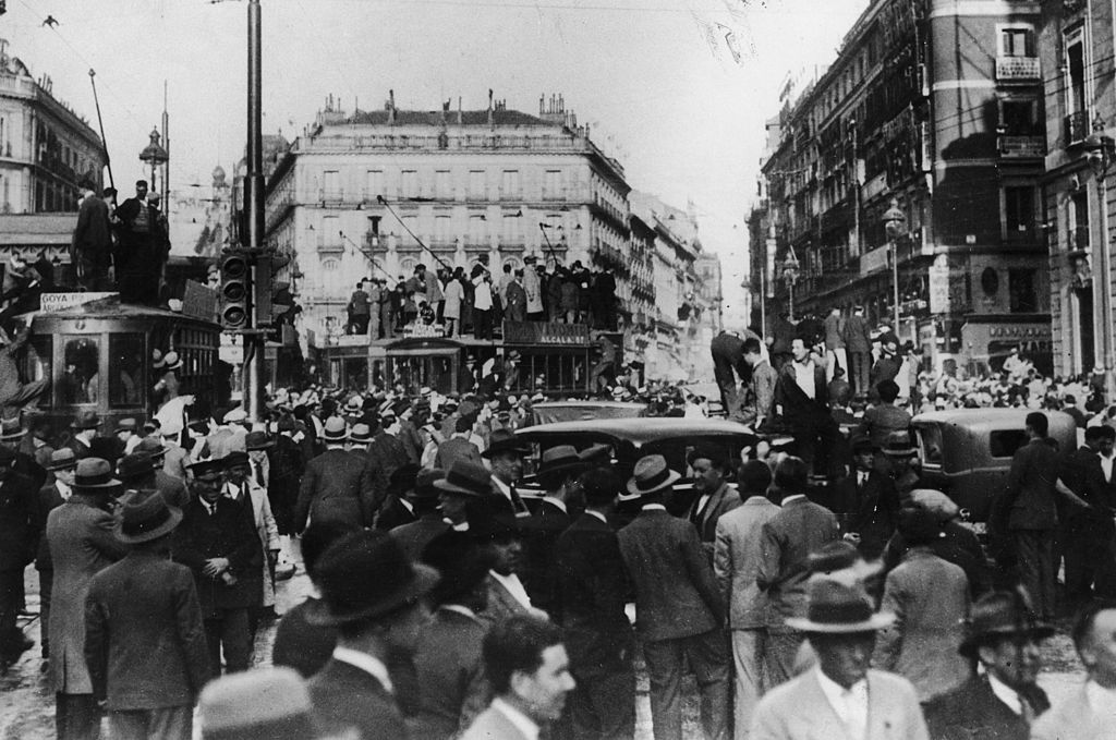 Utcai jelent Madridban, 1931-ben&nbsp; (fotó: Keystone/Getty Images)