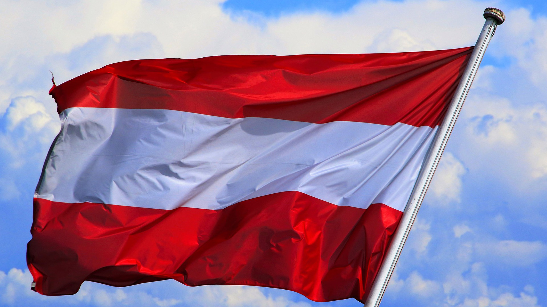 Az osztrák zászló / Fotó: Pixabay