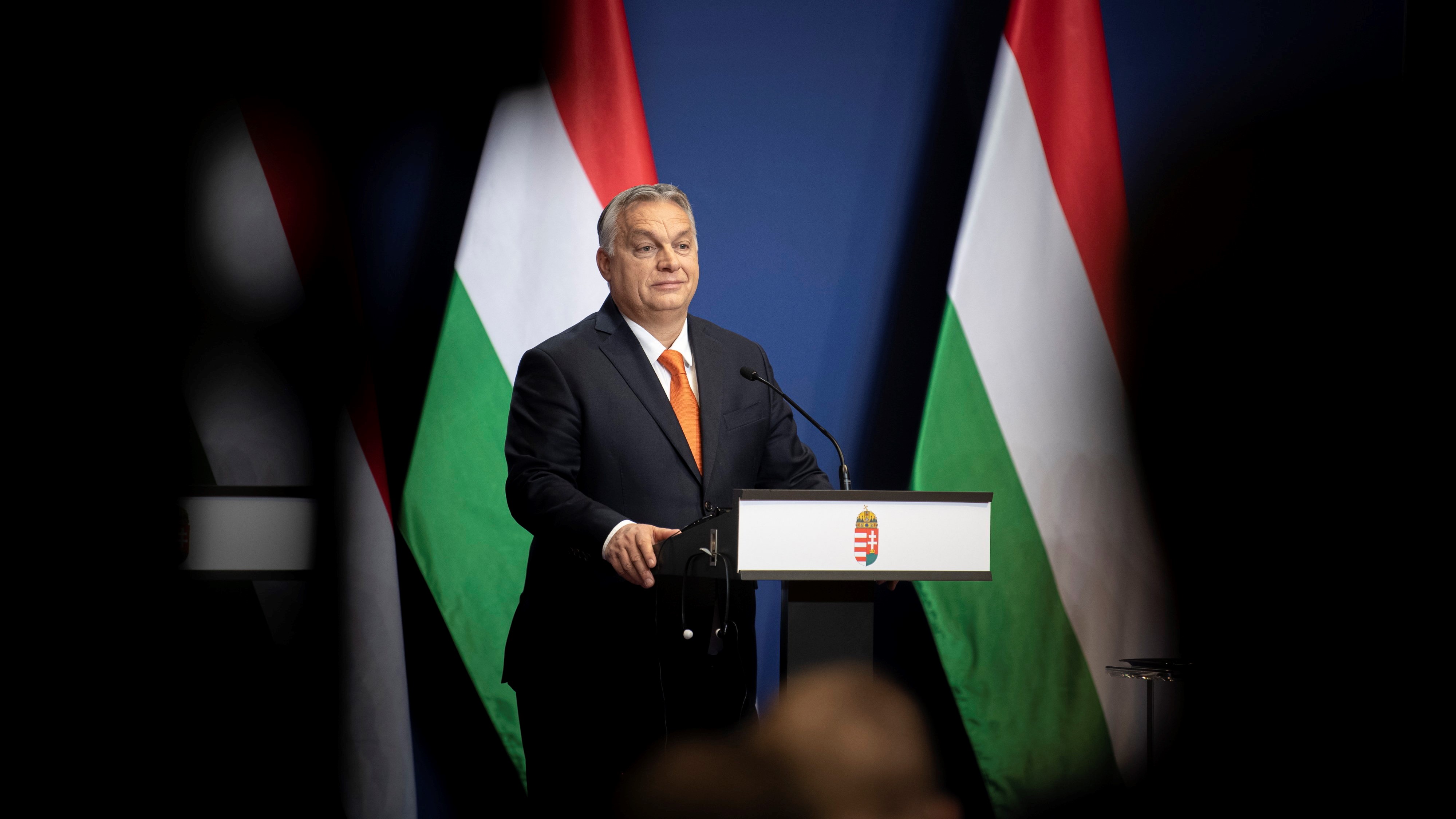 Orbán Viktor miniszterelnök a Kormányinfó sajtótájékoztatón