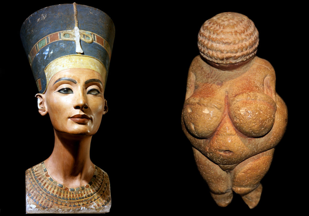 Willendorfi vénusz és Nofertiti portréja