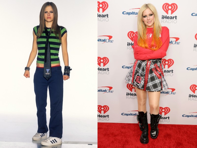Avril Lavigne 2002-ben és 2022-ben