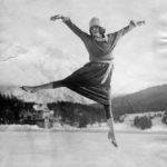 Miss Whitaker amerikai műkorcsolyázó 1923-ban St. Moritz-ban