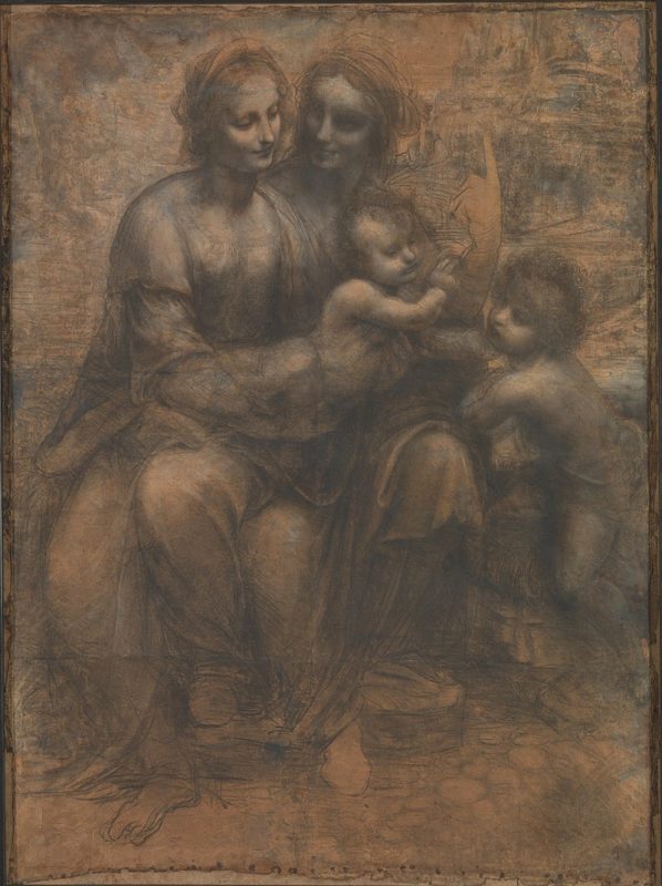 Leonardo da Vinci: A Szűz és a Gyermek Szent Annával és Keresztelő Szent Jánossal 