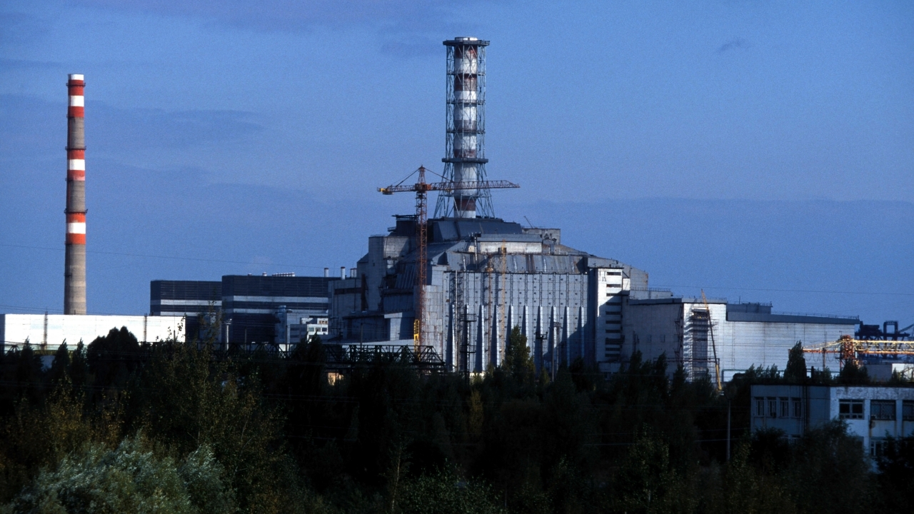 A csernobili atomerőmű a távolból