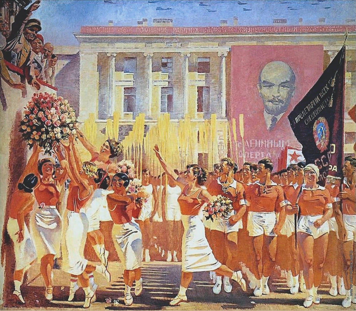 Szamohvalov: Szovjet atléták (forrás: soviet-postcards.com)