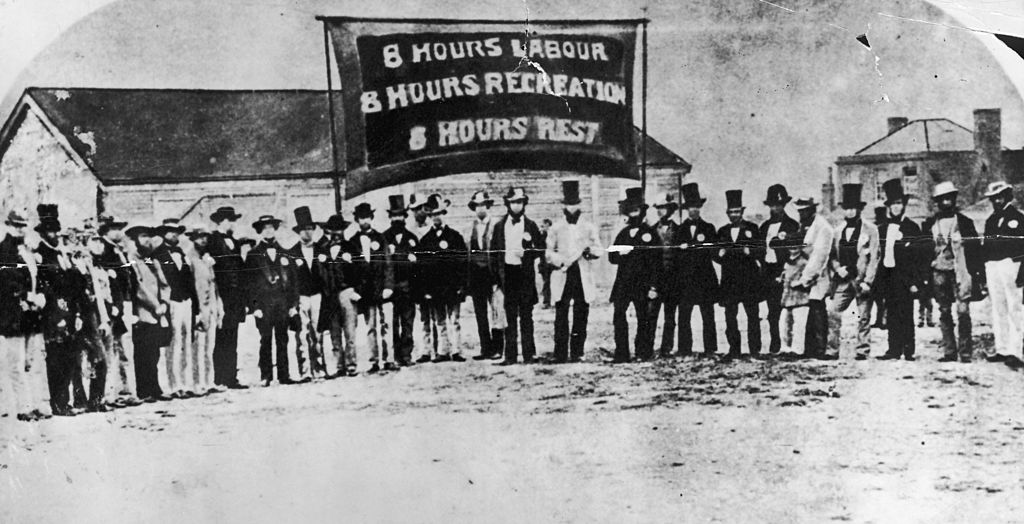 1858 Ausztrália nyolc órás munkanap ünneplése