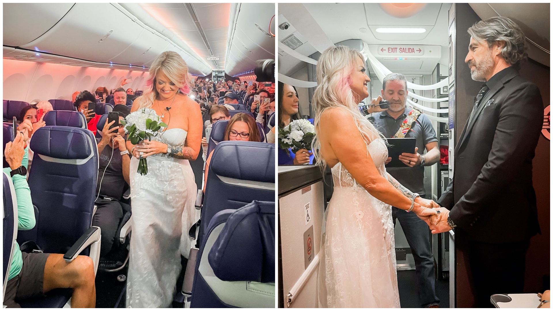 A Southwest Airlines járatán összeházasodó pár