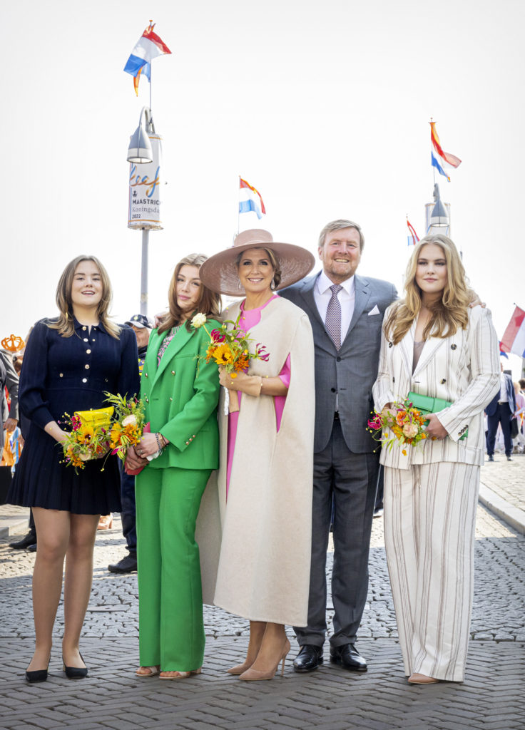 Catharina-Amalia hercegnő, Alexia hercegnő, Maxima holland királyné, Vilmos Sándor holland király és Ariane hercegnő (Fotó: P van Katwijk/Getty Images)