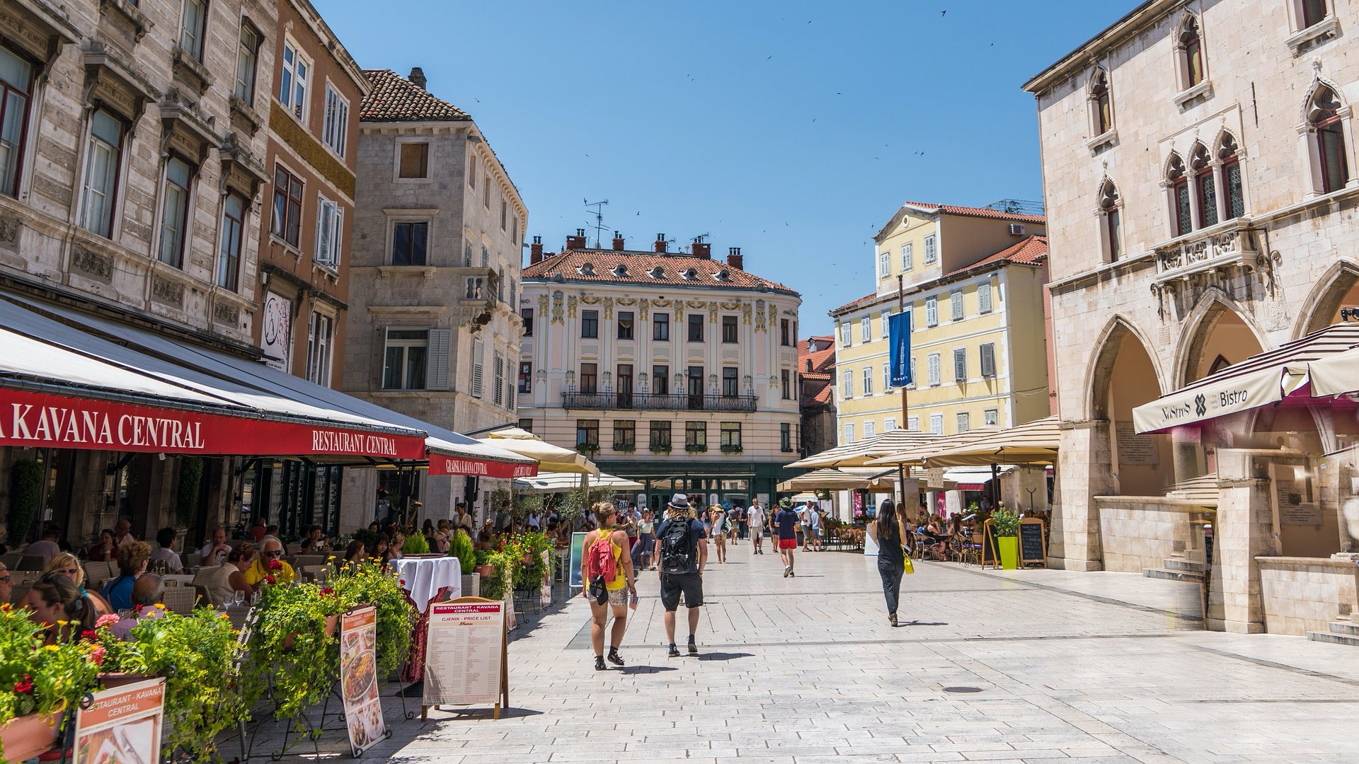 Utcakép a horvátországi Split városában
