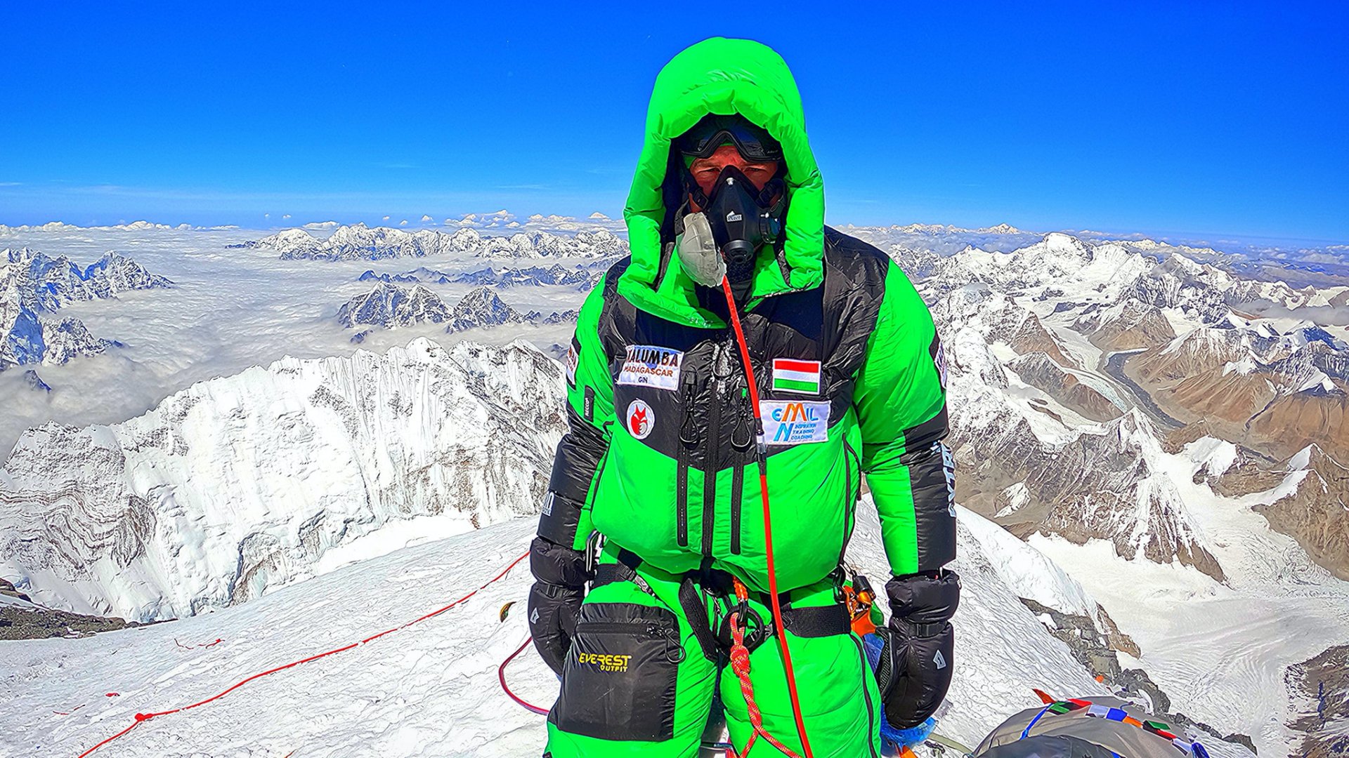 Neszmélyi Emil asztmás hegymászó a Mount Everesten
