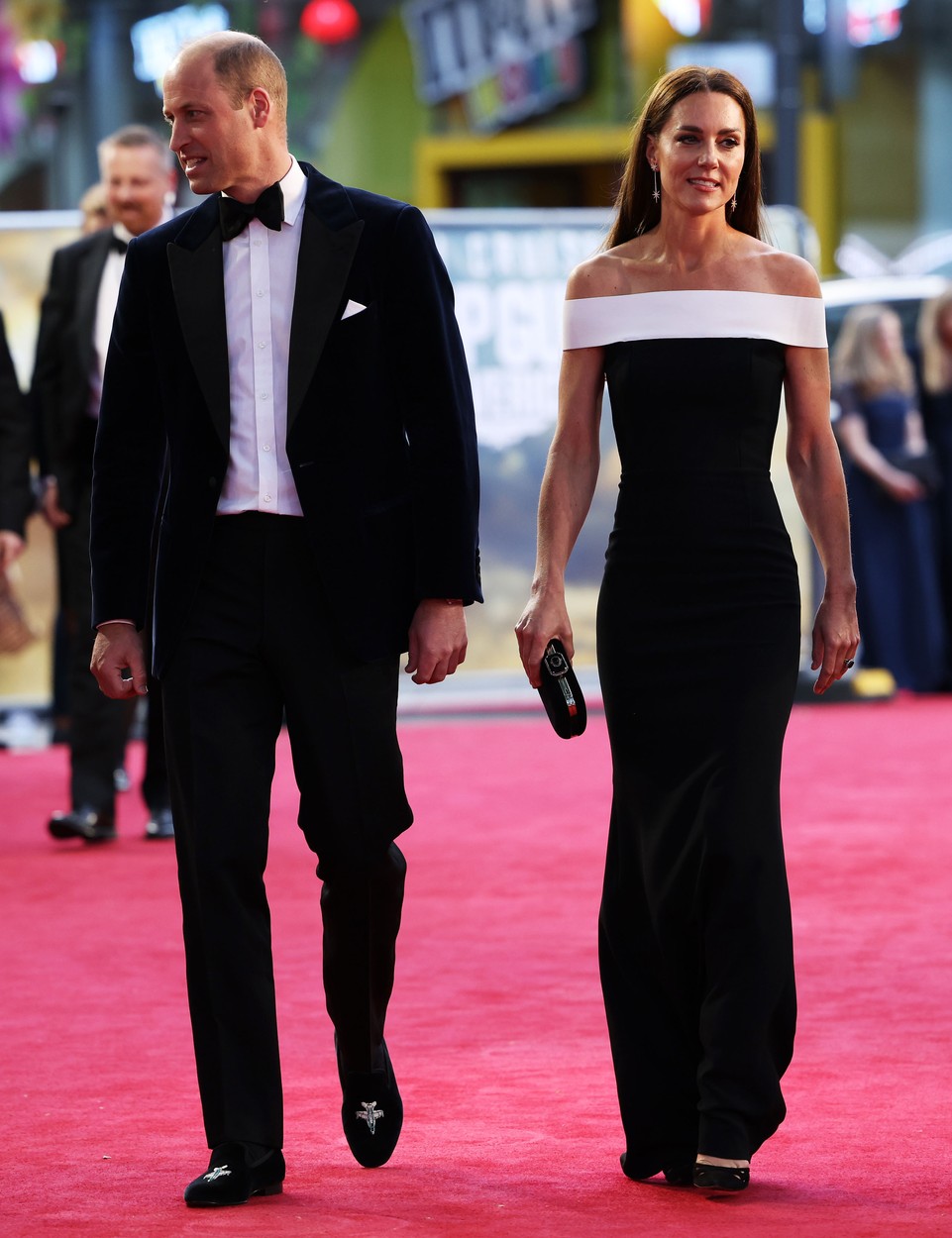 Vilmos herceg és Katalin hercegné a Top Gun : Maverick film londoni premierjén.