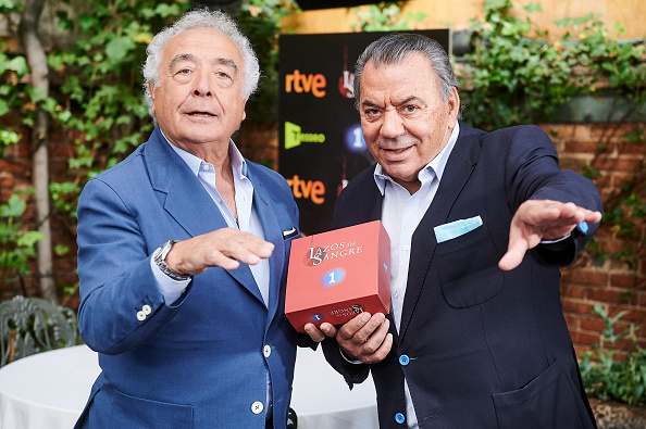MADRID, SPAIN - JULY 08: Los Del Rio attend to photocall presentation of new season of 'Lazos de Sangre' on July 08, 2021 in Madrid, Spain. (Photo by Borja B. Hojas/Getty Images)