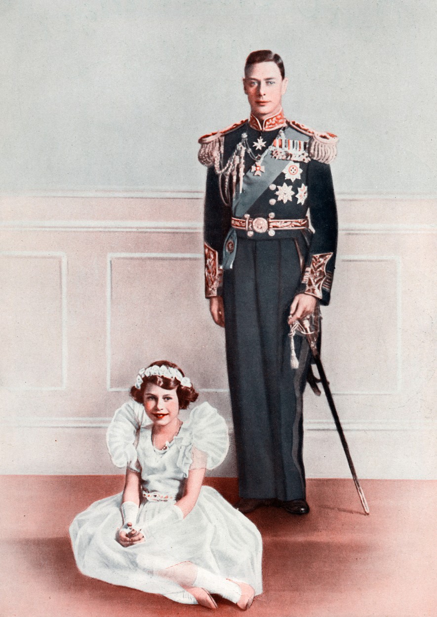 II. Erzsébet és édesapja VI. György király